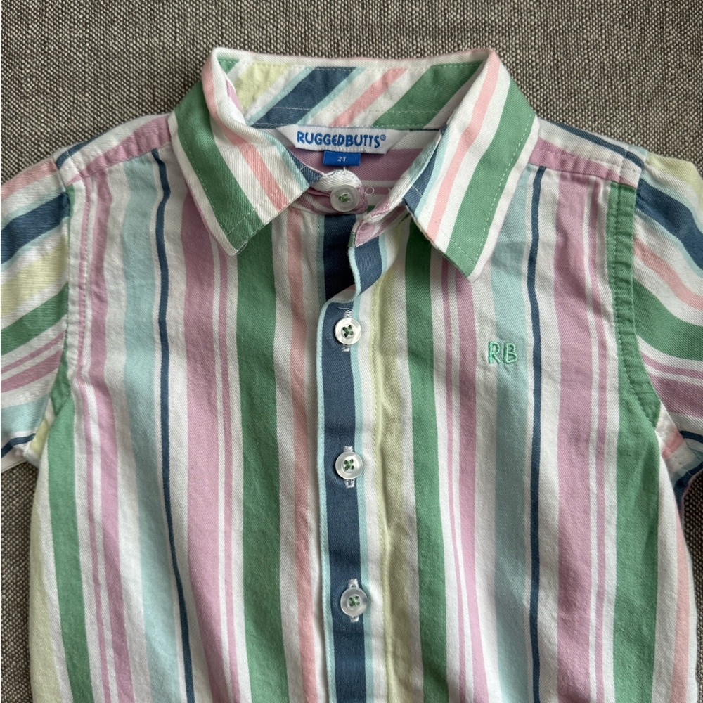 Rugged Butts Striped Multicolor Button up
